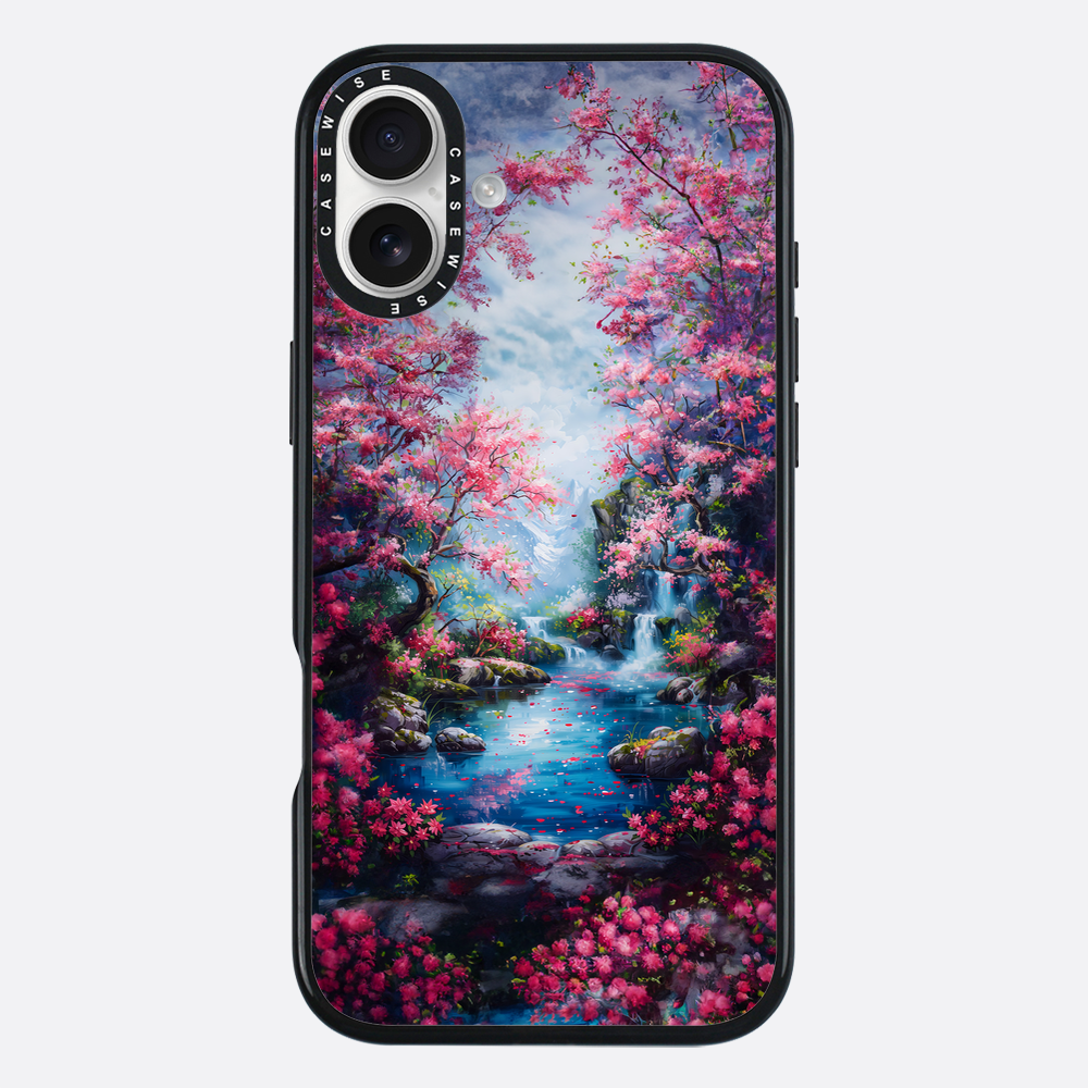 Kirschblüte Fluss Natur - Hülle