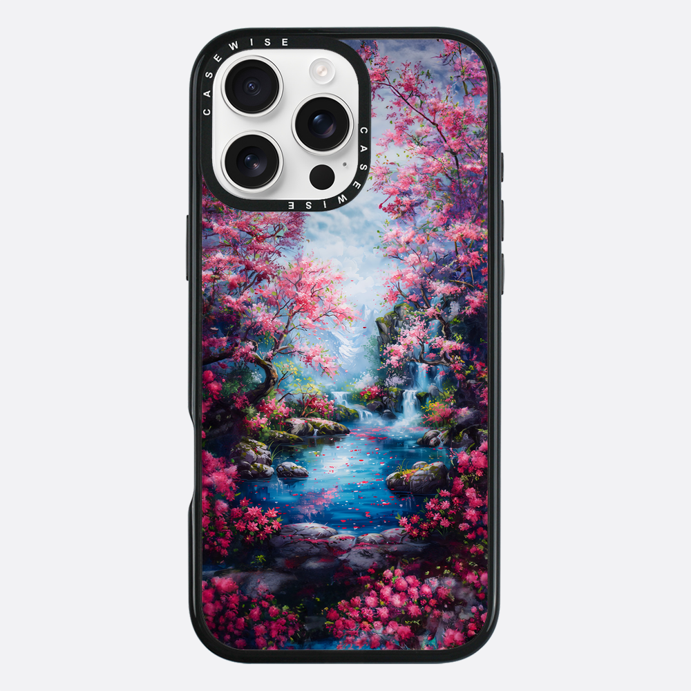 Kirschblüte Fluss Natur - Hülle
