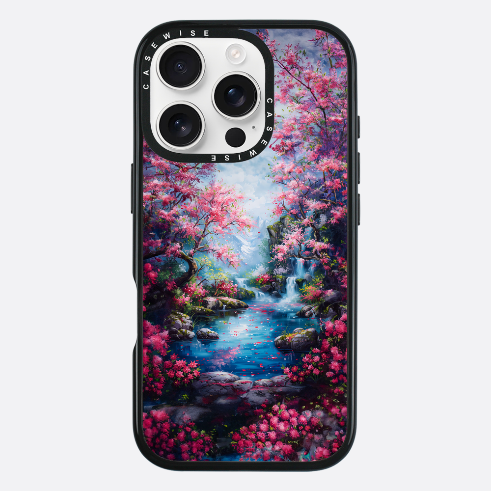 Kirschblüte Fluss Natur - Hülle