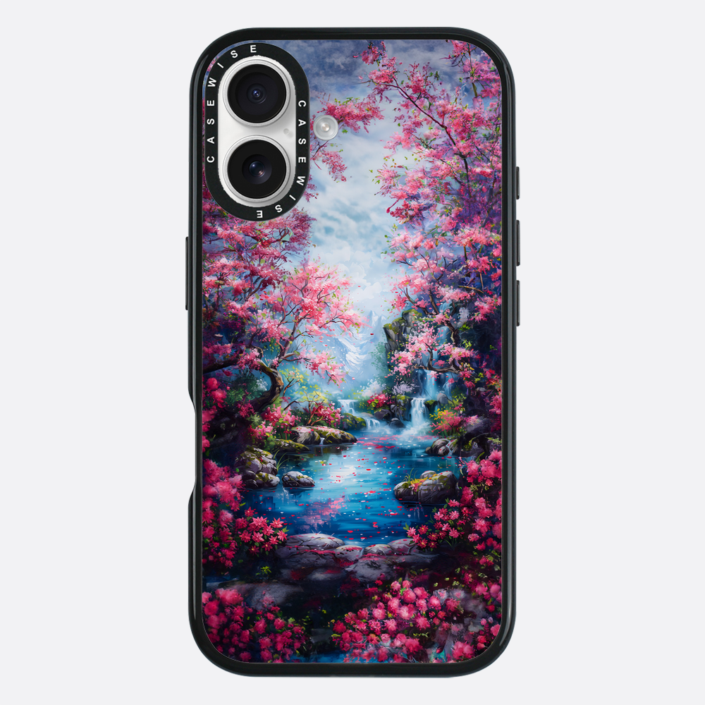 Kirschblüte Fluss Natur - Hülle