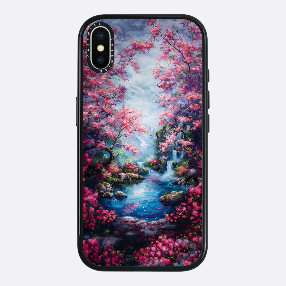 Kirschblüte Fluss Natur - Hülle