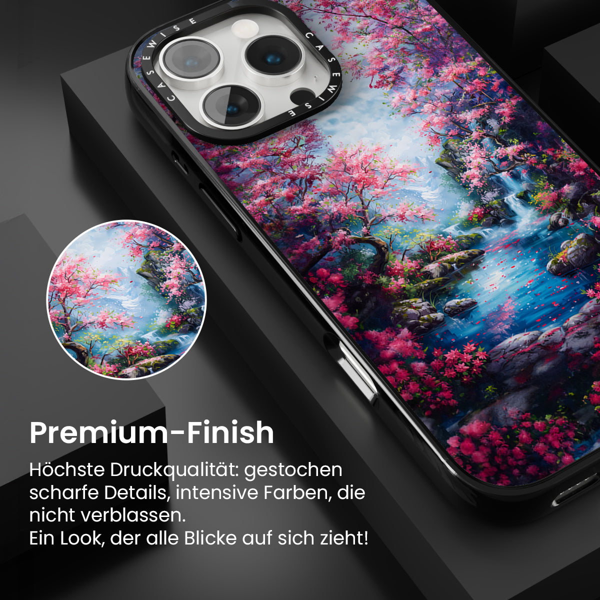 Kirschblüte Fluss Natur - Hülle