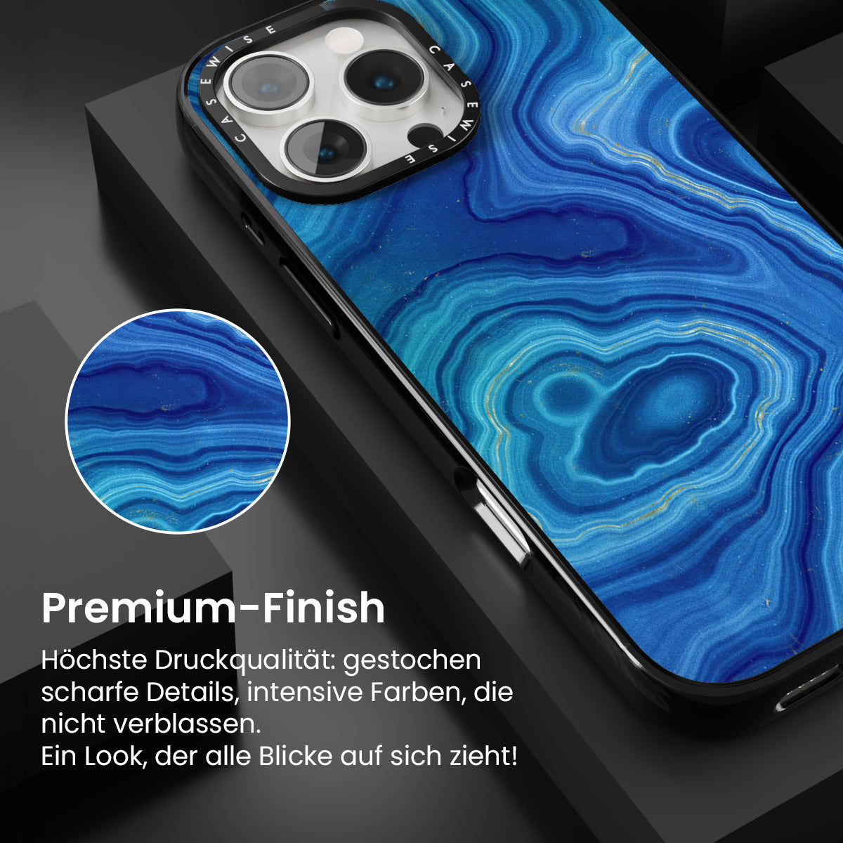 Blaue Achattextur 08 - Hülle