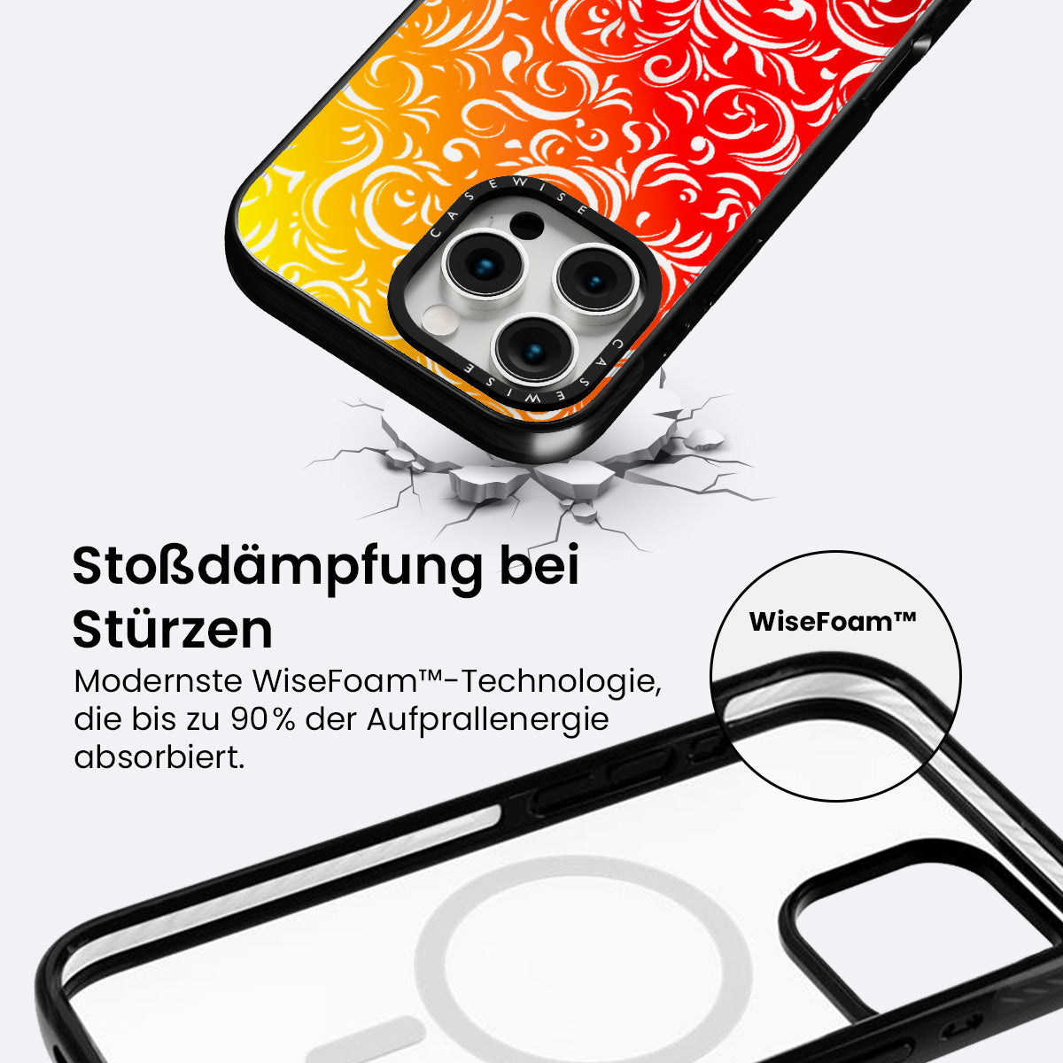 Ein lebhafter Sonnenuntergangsfiligran - Hülle