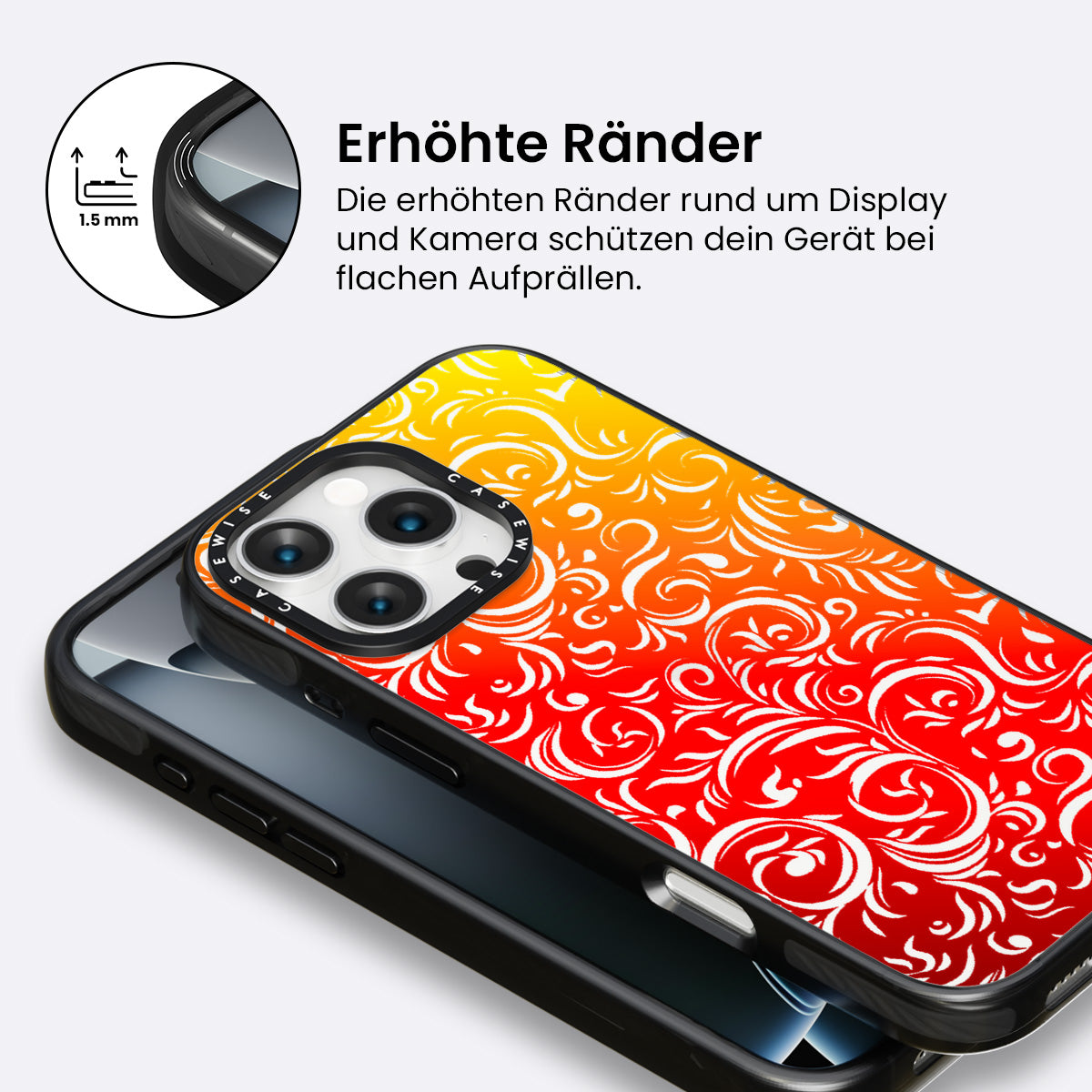 Ein lebhafter Sonnenuntergangsfiligran - Hülle