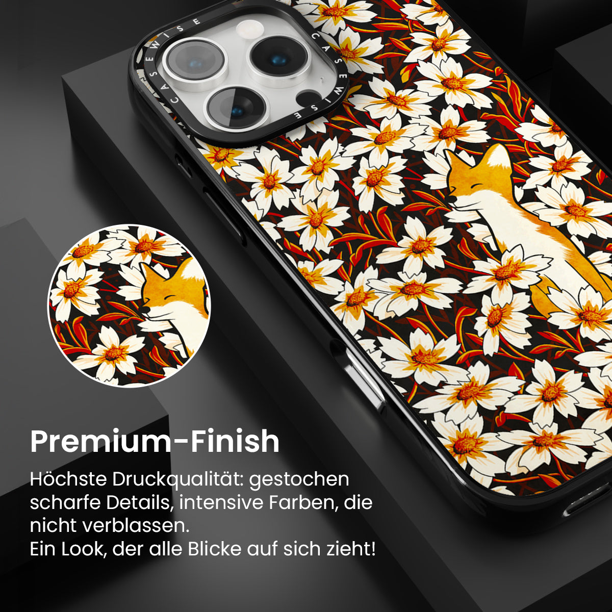 Happy Fuchs und Blumen - Hülle