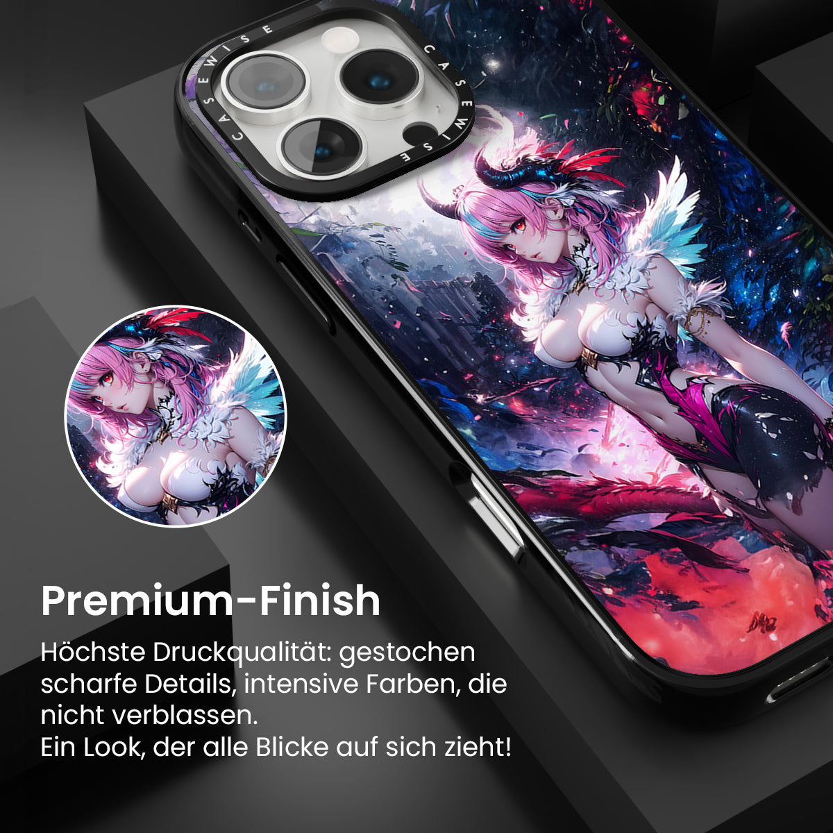 Regenbogen -Anime -Mädchen - Hülle