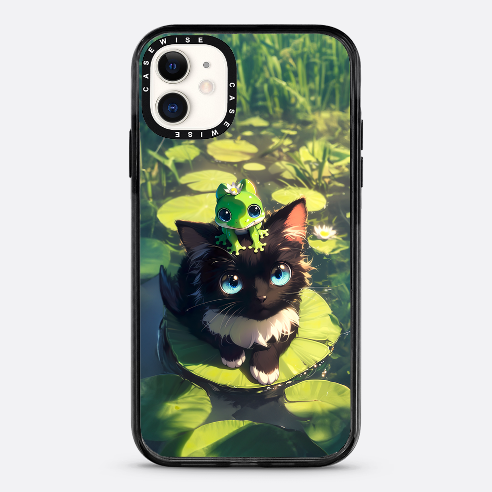 Schwarze Katze und Froschfreundschaft - Hülle
