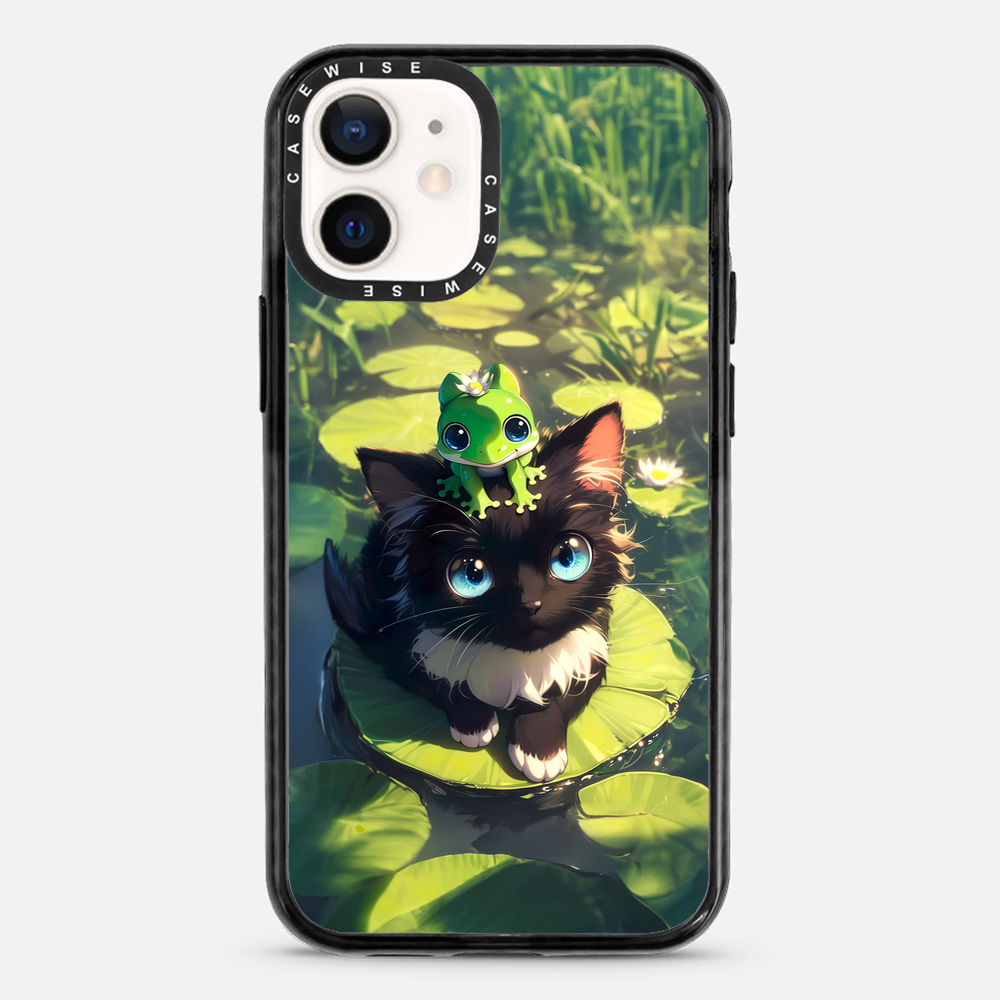 Schwarze Katze und Froschfreundschaft - Hülle