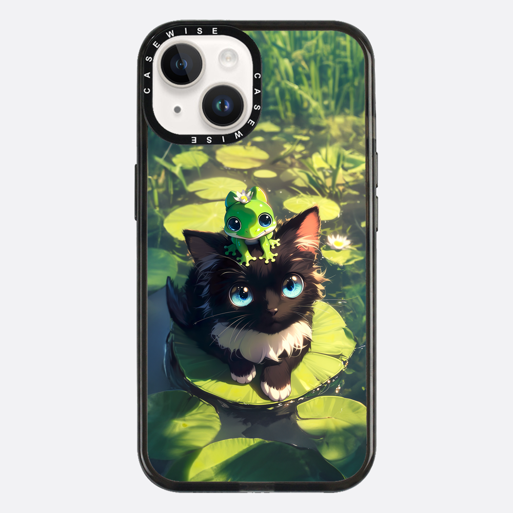Schwarze Katze und Froschfreundschaft - Hülle
