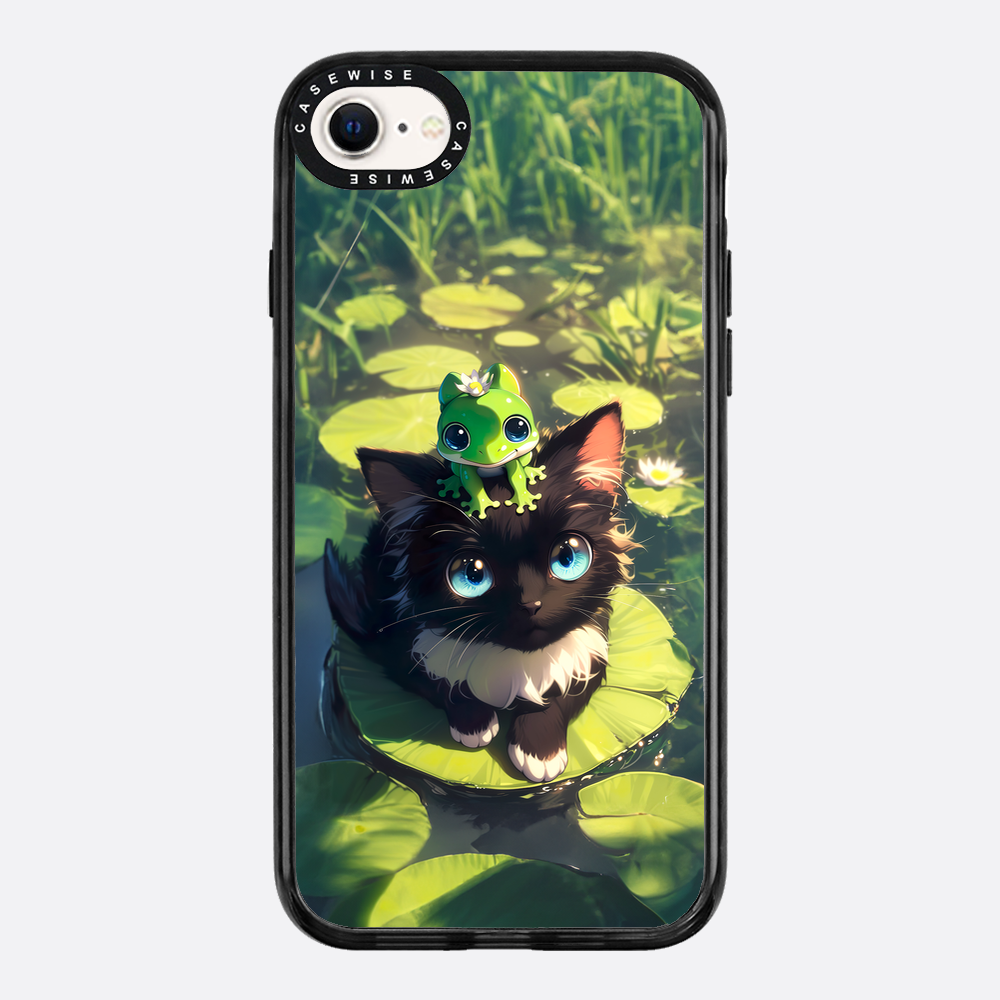 Schwarze Katze und Froschfreundschaft - Hülle