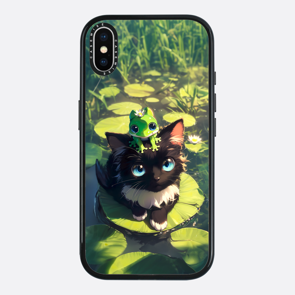 Schwarze Katze und Froschfreundschaft - Hülle