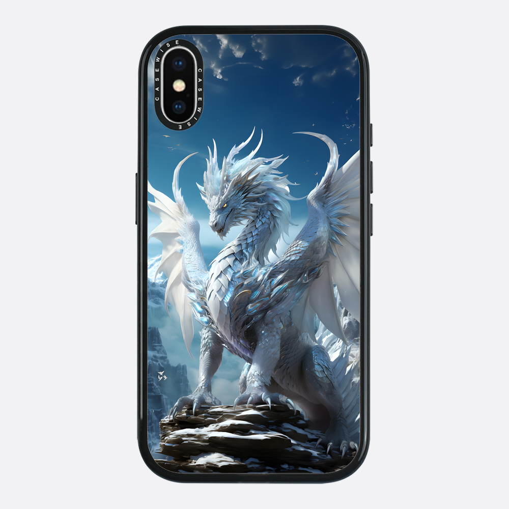Weißer Himmel älterer Drache - Hülle