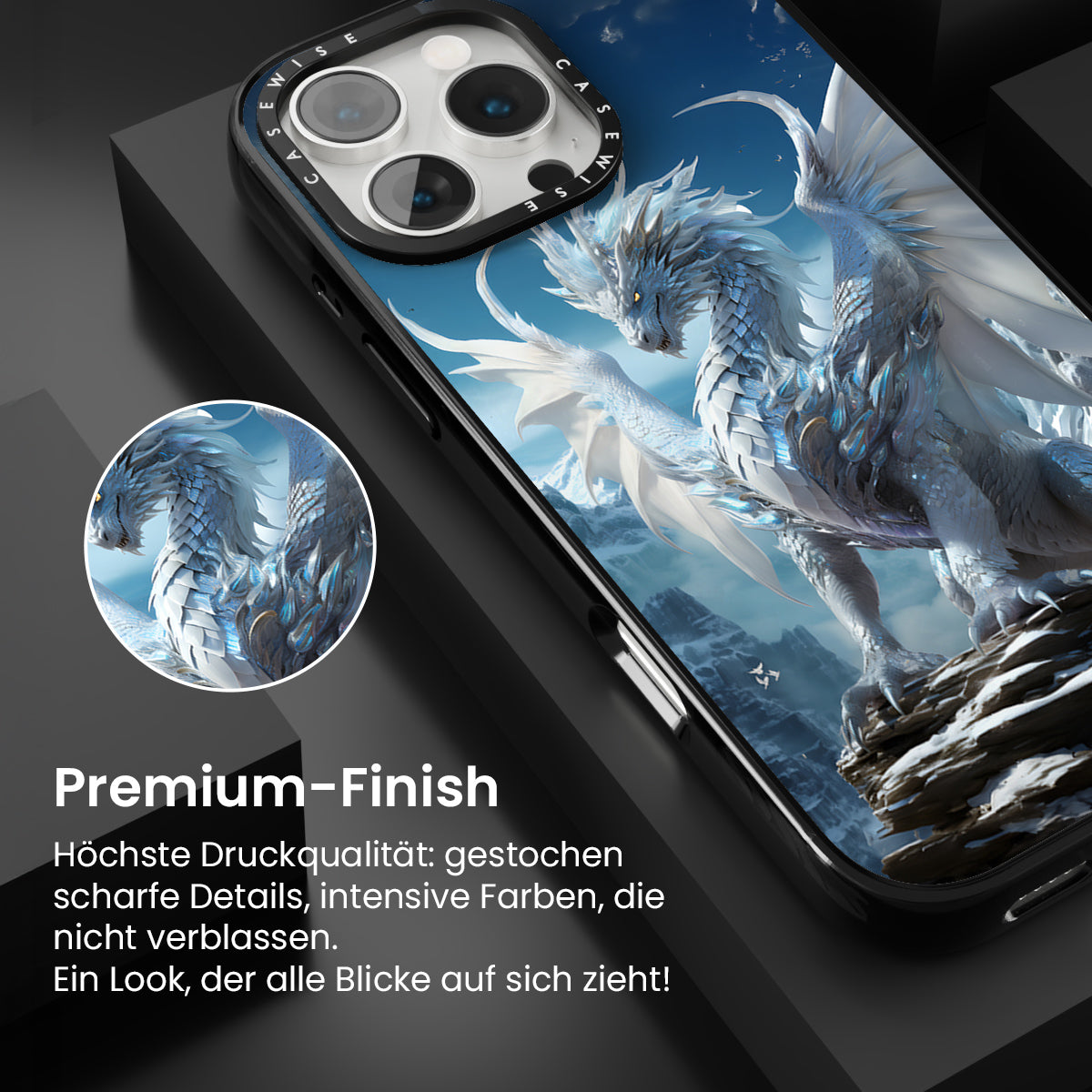 Weißer Himmel älterer Drache - Hülle