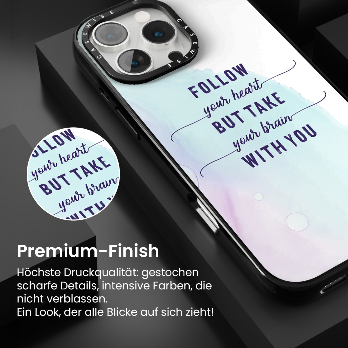 Folgen Sie Ihrem Herzen |Schwimmende Farben - Hülle