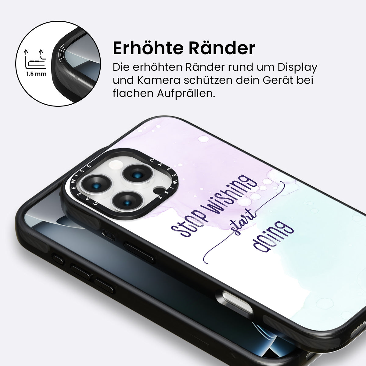 Hör auf zu wünschen, fangen Sie an |Schwimmende Farben - Hülle