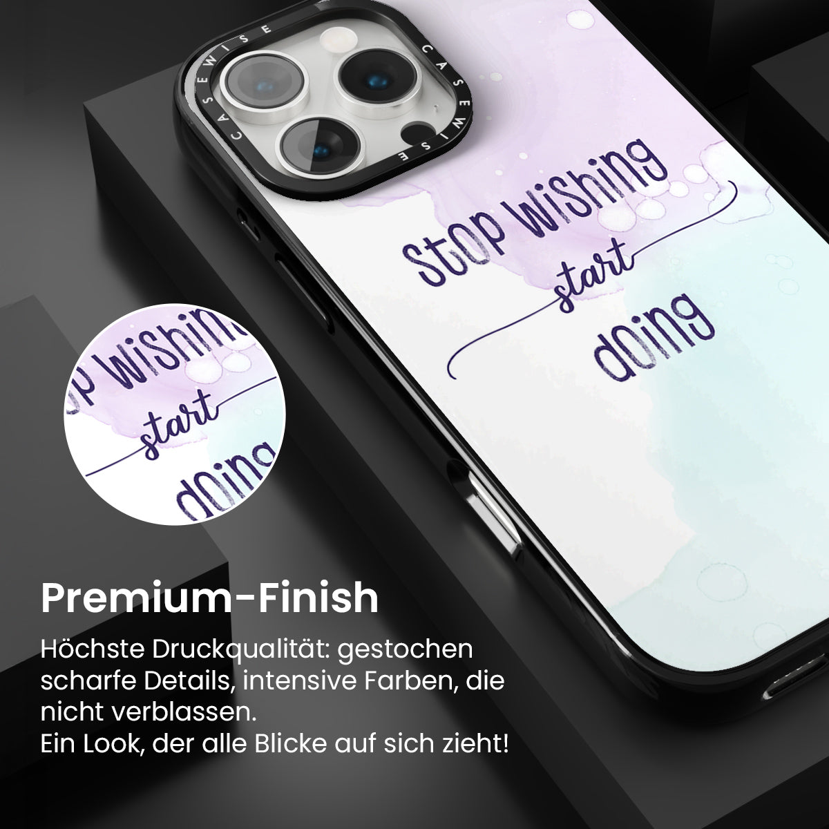 Hör auf zu wünschen, fangen Sie an |Schwimmende Farben - Hülle