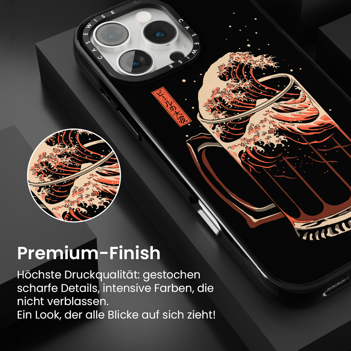 Große Welle des dunklen Bieres - Hülle