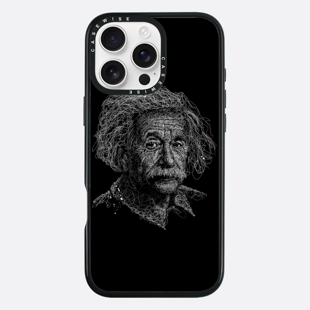 Digital Scribble Art Design, inspiriert von Albert Einstein - Hülle