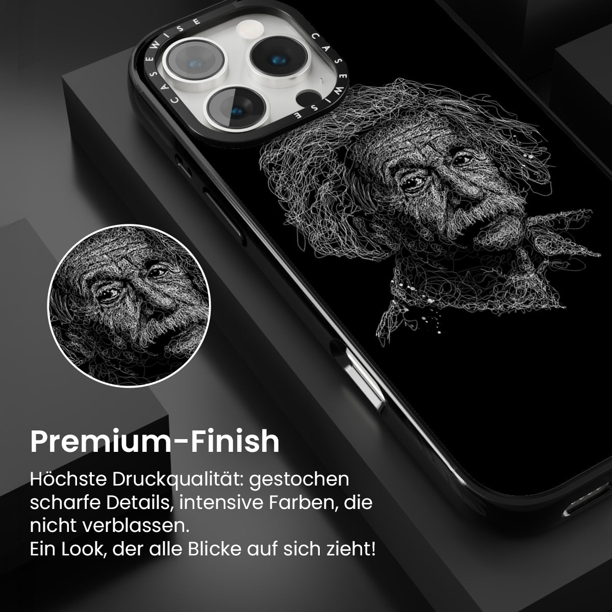 Digital Scribble Art Design, inspiriert von Albert Einstein - Hülle