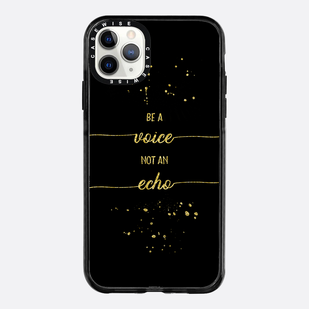 Textkunst Gold sei eine Stimme, keine Echo - Hülle