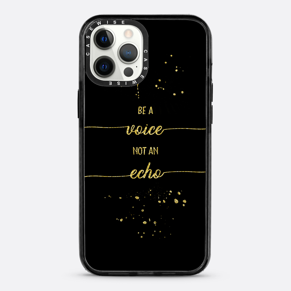 Textkunst Gold sei eine Stimme, keine Echo - Hülle