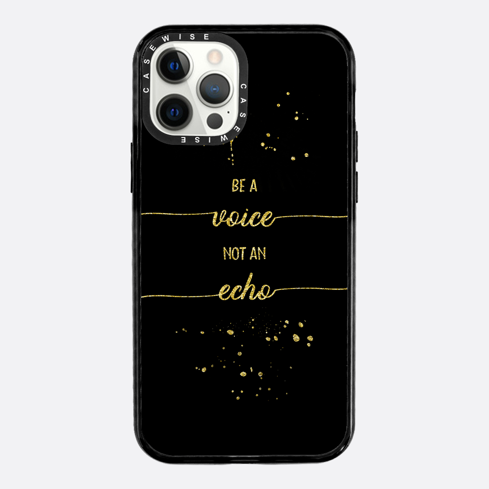 Textkunst Gold sei eine Stimme, keine Echo - Hülle