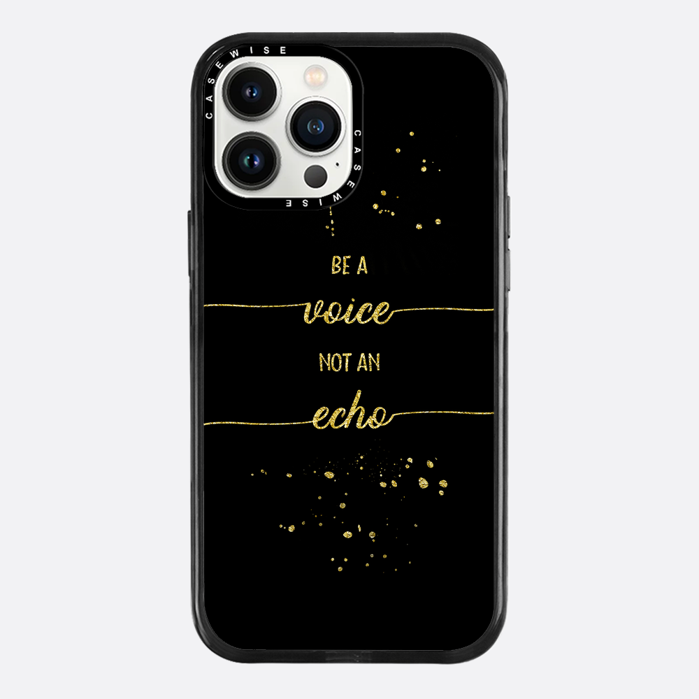 Textkunst Gold sei eine Stimme, keine Echo - Hülle