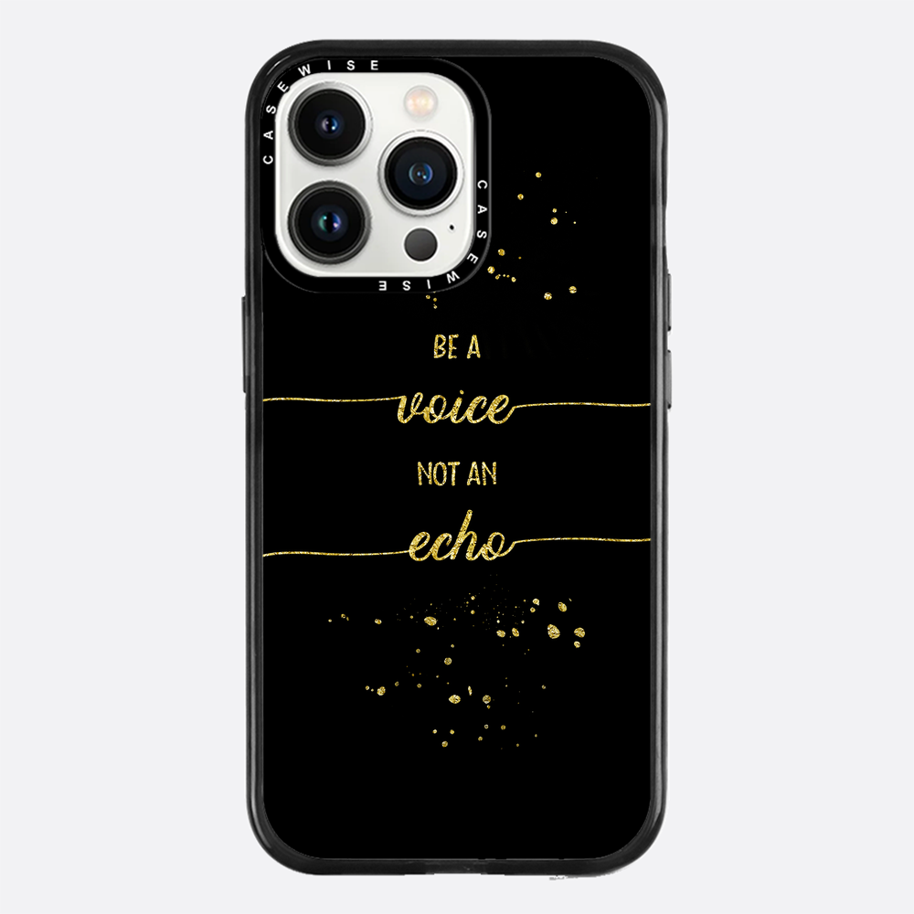 Textkunst Gold sei eine Stimme, keine Echo - Hülle