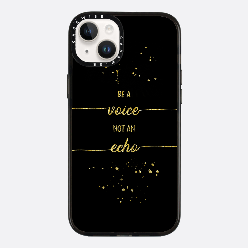 Textkunst Gold sei eine Stimme, keine Echo - Hülle