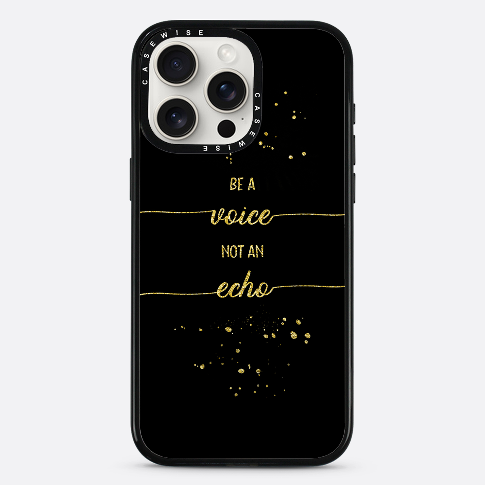 Textkunst Gold sei eine Stimme, keine Echo - Hülle