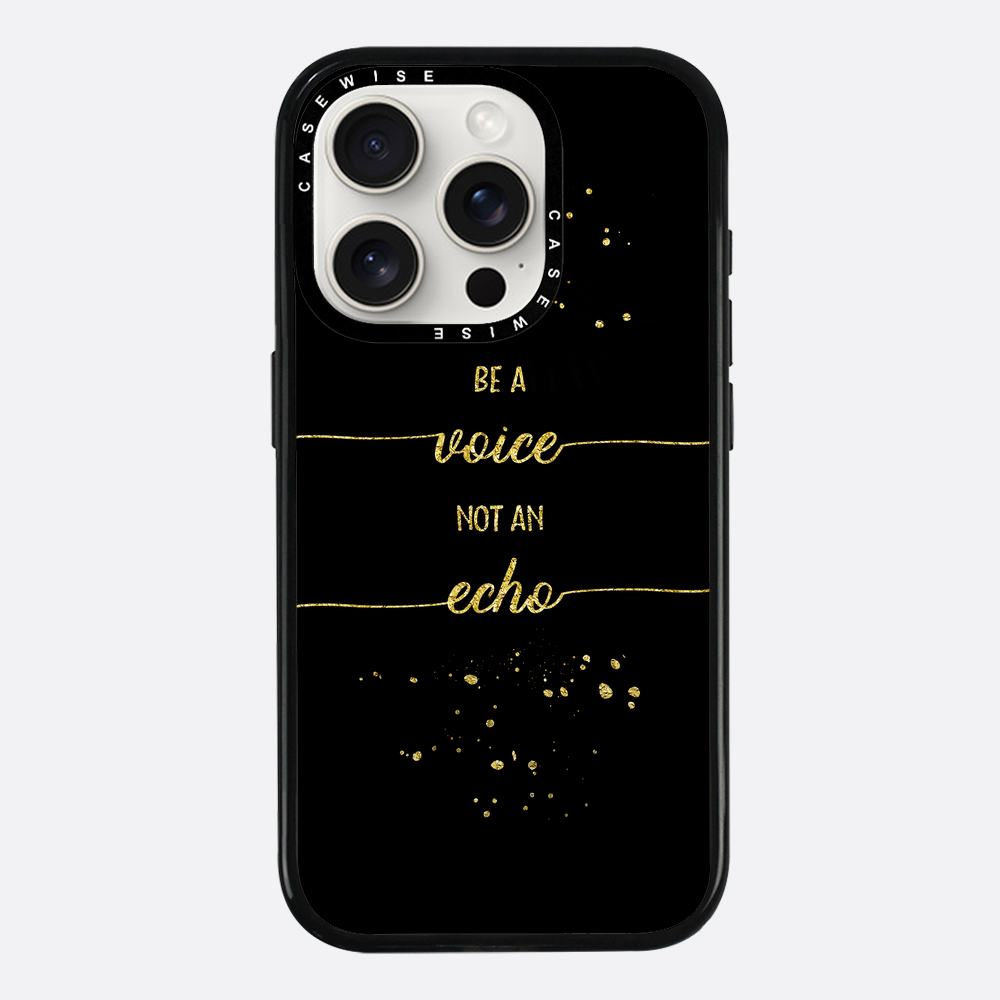 Textkunst Gold sei eine Stimme, keine Echo - Hülle