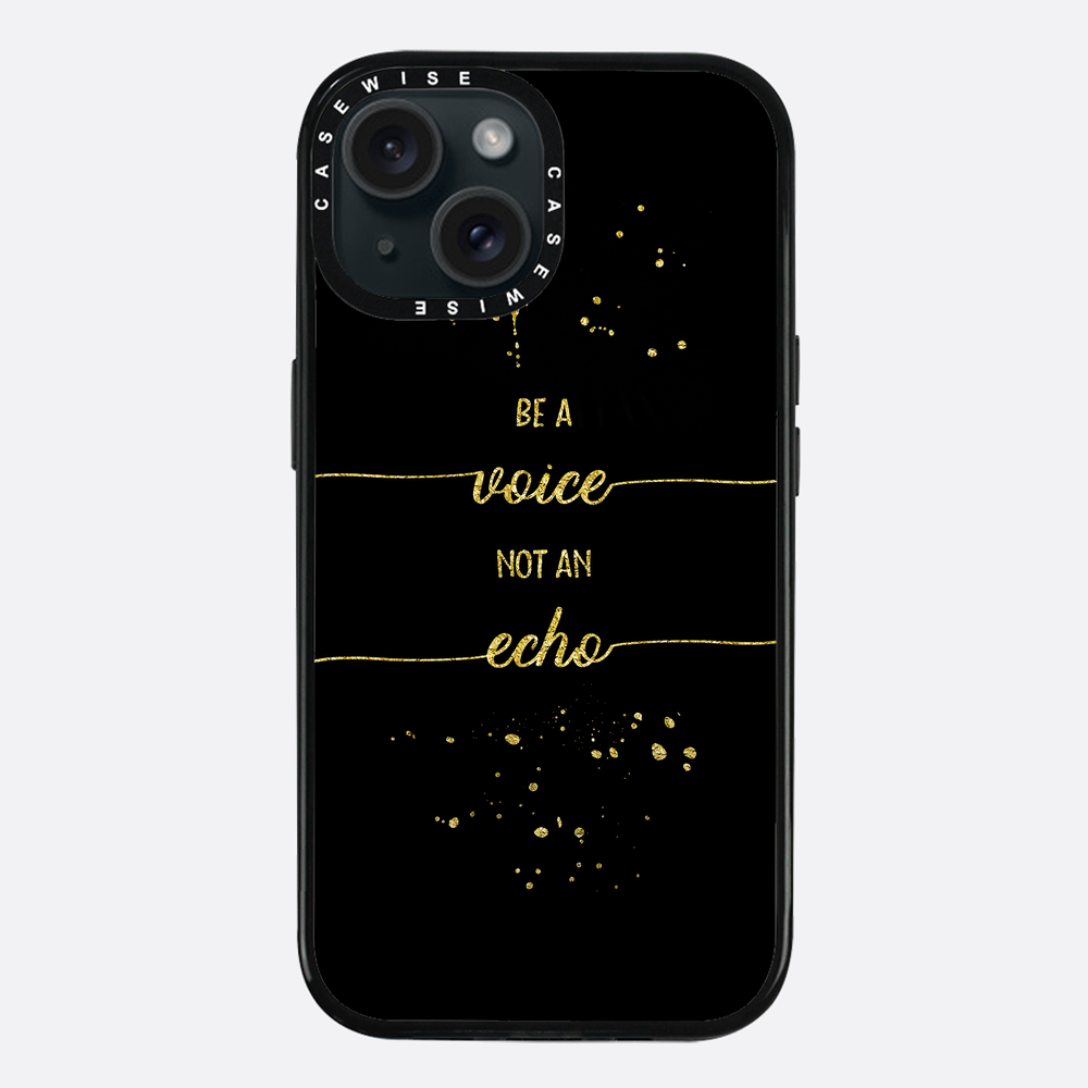 Textkunst Gold sei eine Stimme, keine Echo - Hülle