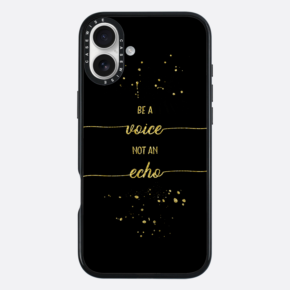 Textkunst Gold sei eine Stimme, keine Echo - Hülle