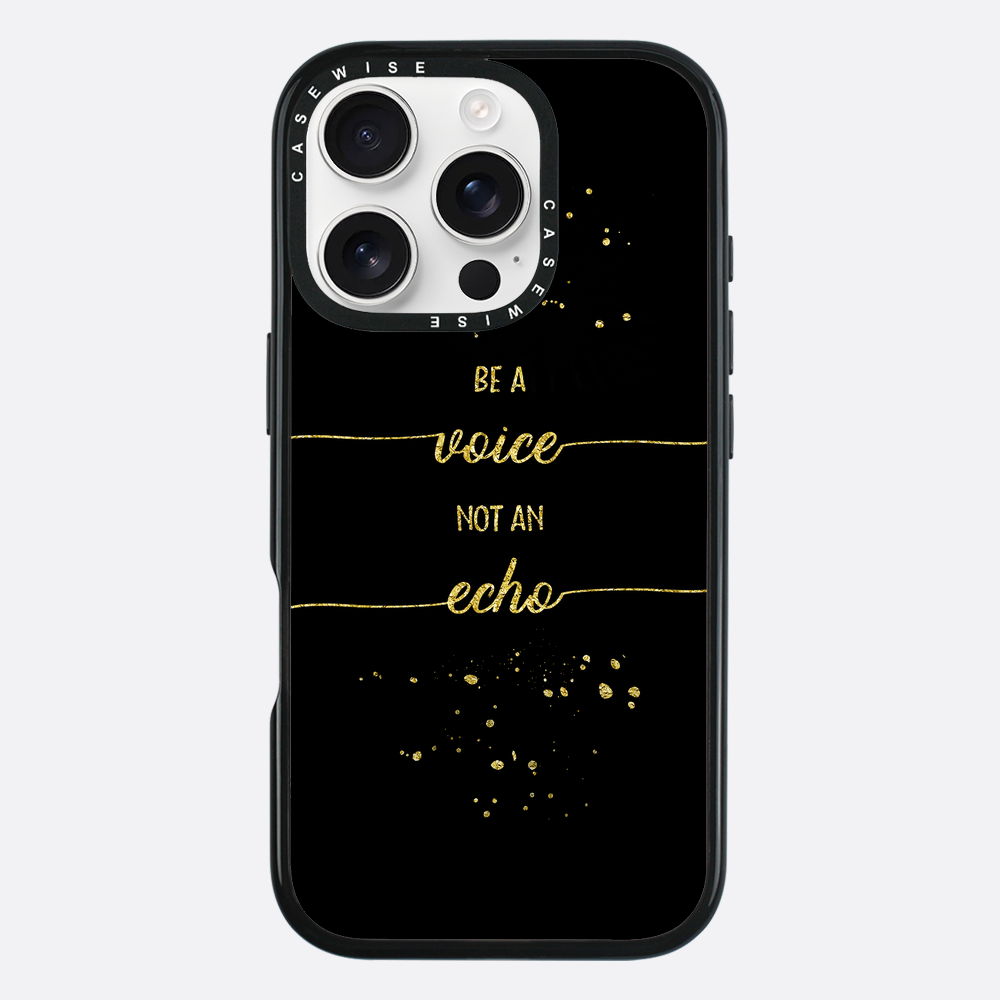 Textkunst Gold sei eine Stimme, keine Echo - Hülle