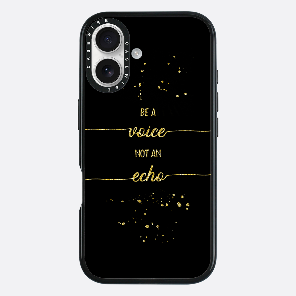 Textkunst Gold sei eine Stimme, keine Echo - Hülle