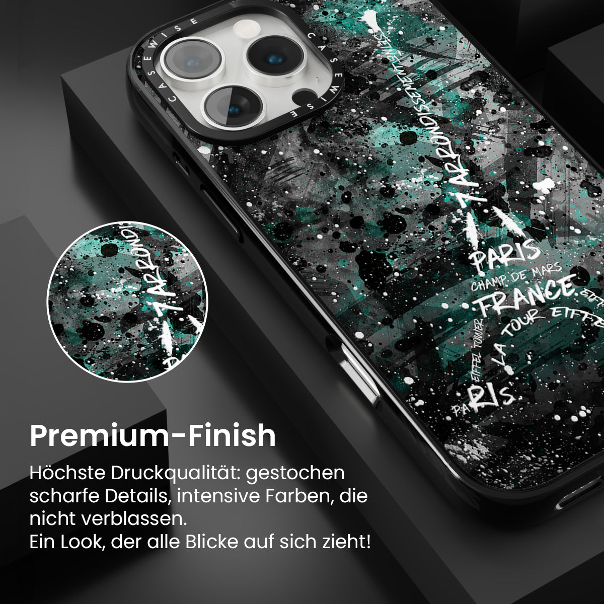 Digitalkunst Eiffelturm Türkis - Hülle