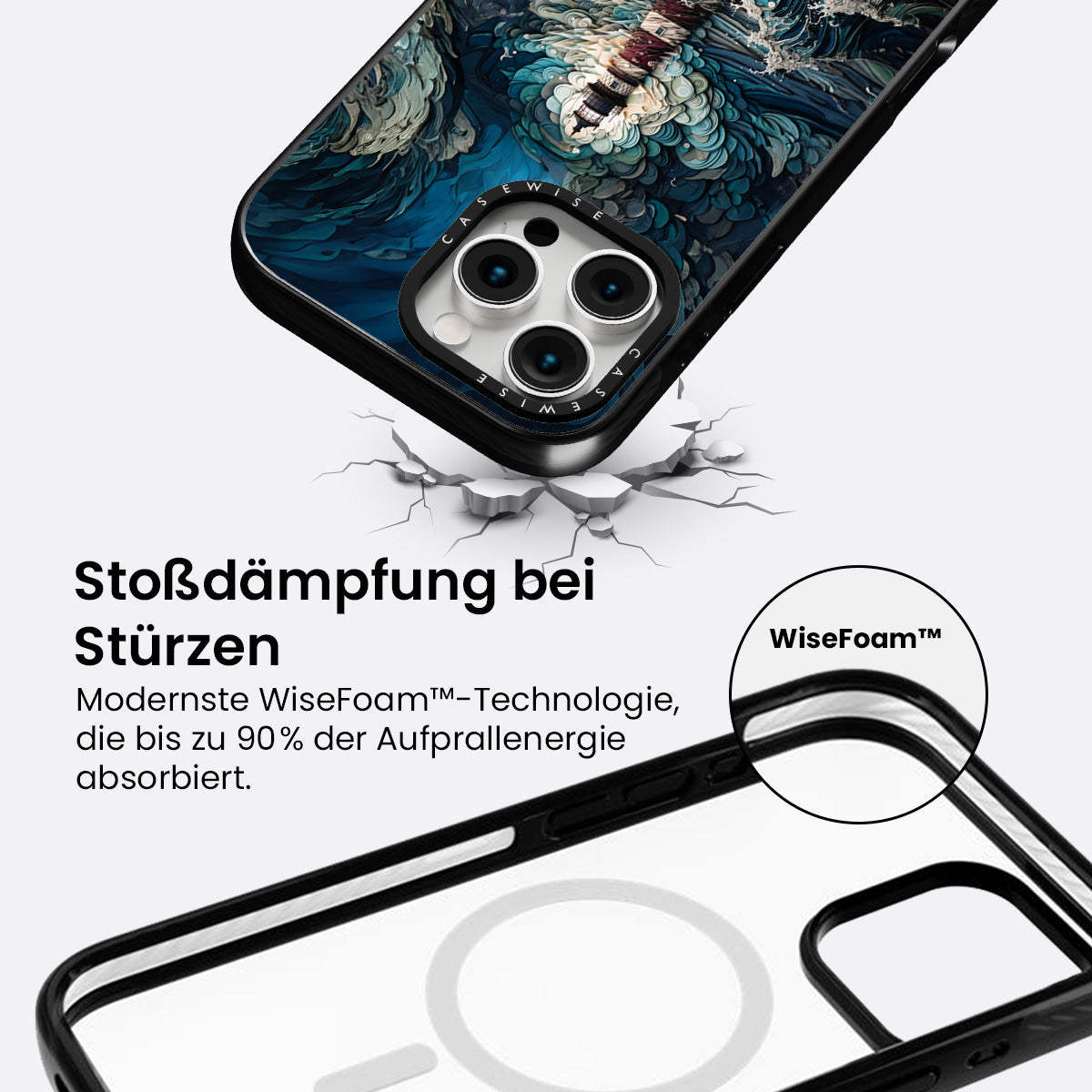 Leuchtturm im Sturm - Hülle