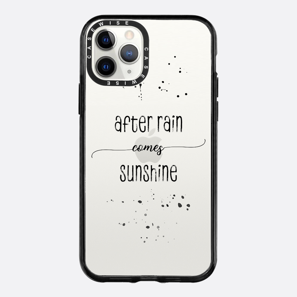 Textkunst nach Regen kommt Sonnenschein - Hülle