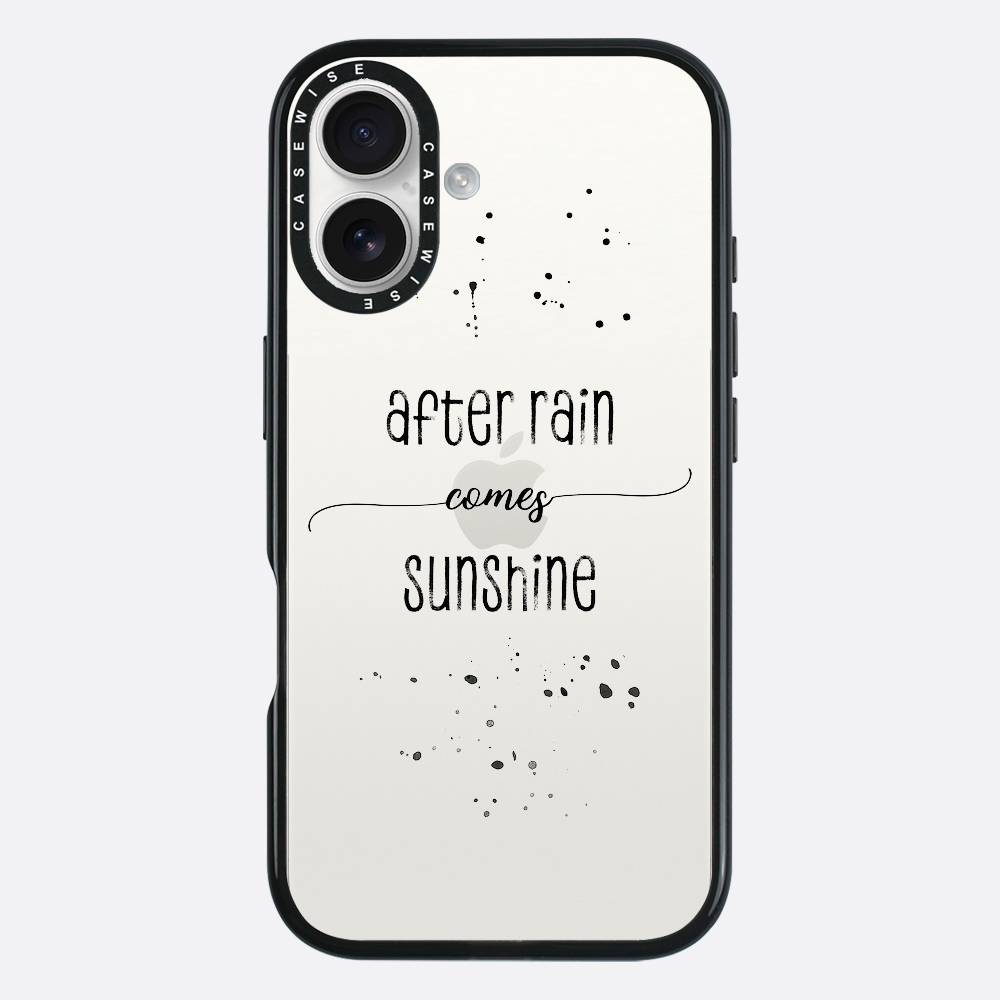 Textkunst nach Regen kommt Sonnenschein - Hülle