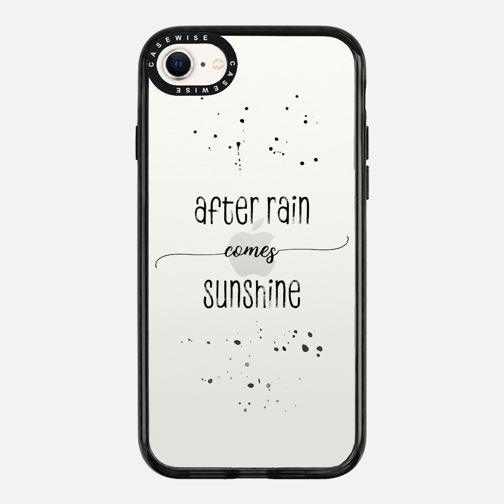 Textkunst nach Regen kommt Sonnenschein - Hülle