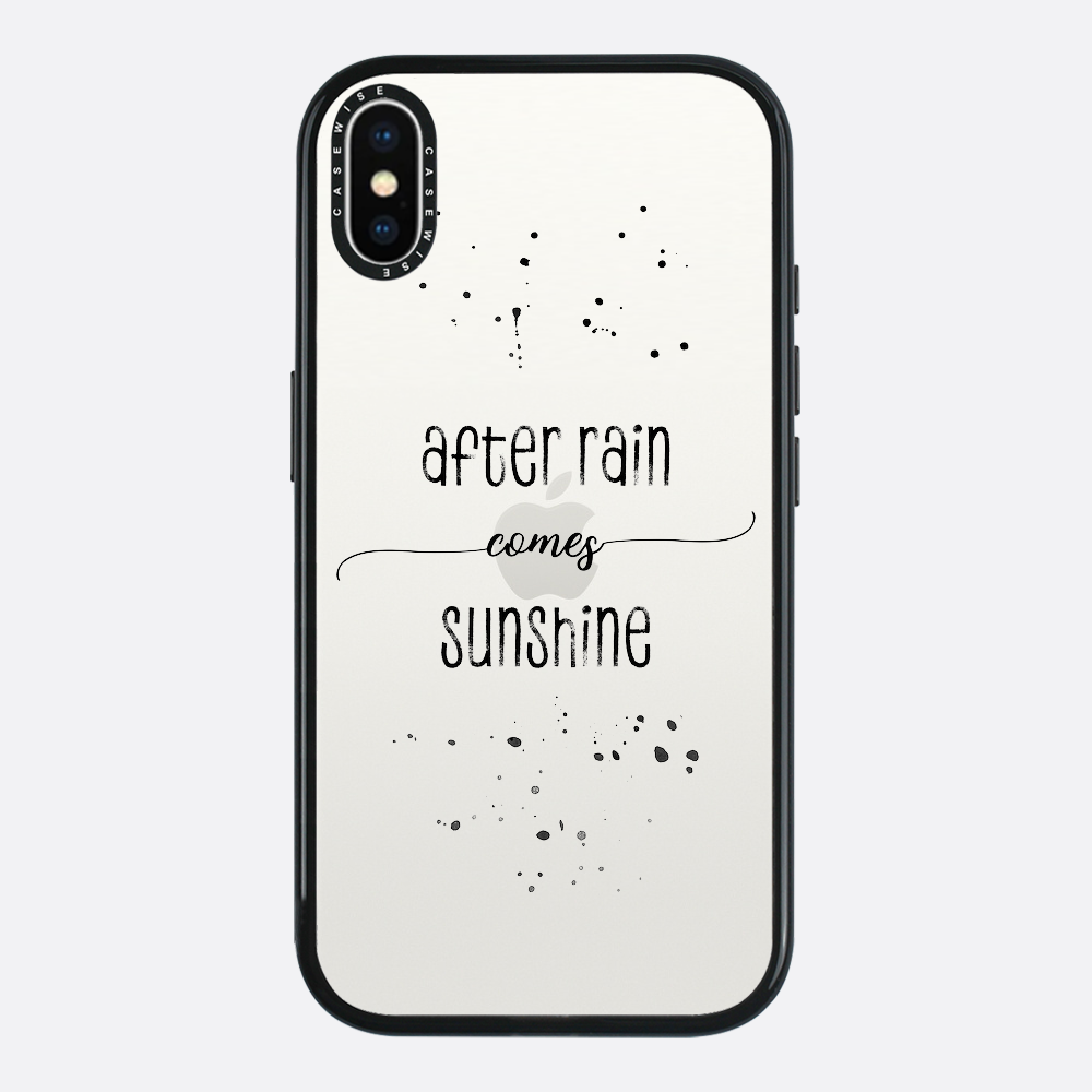 Textkunst nach Regen kommt Sonnenschein - Hülle