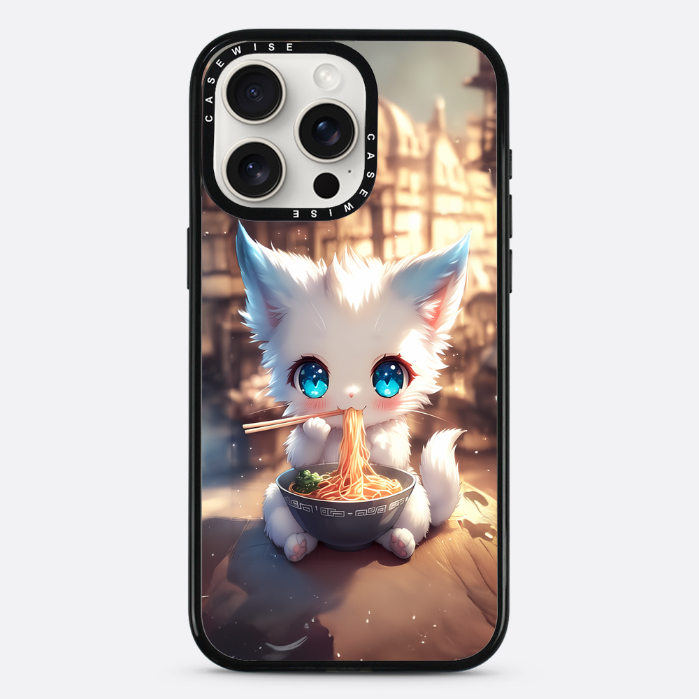 Weißes Baby Ramen Kitten - Hülle