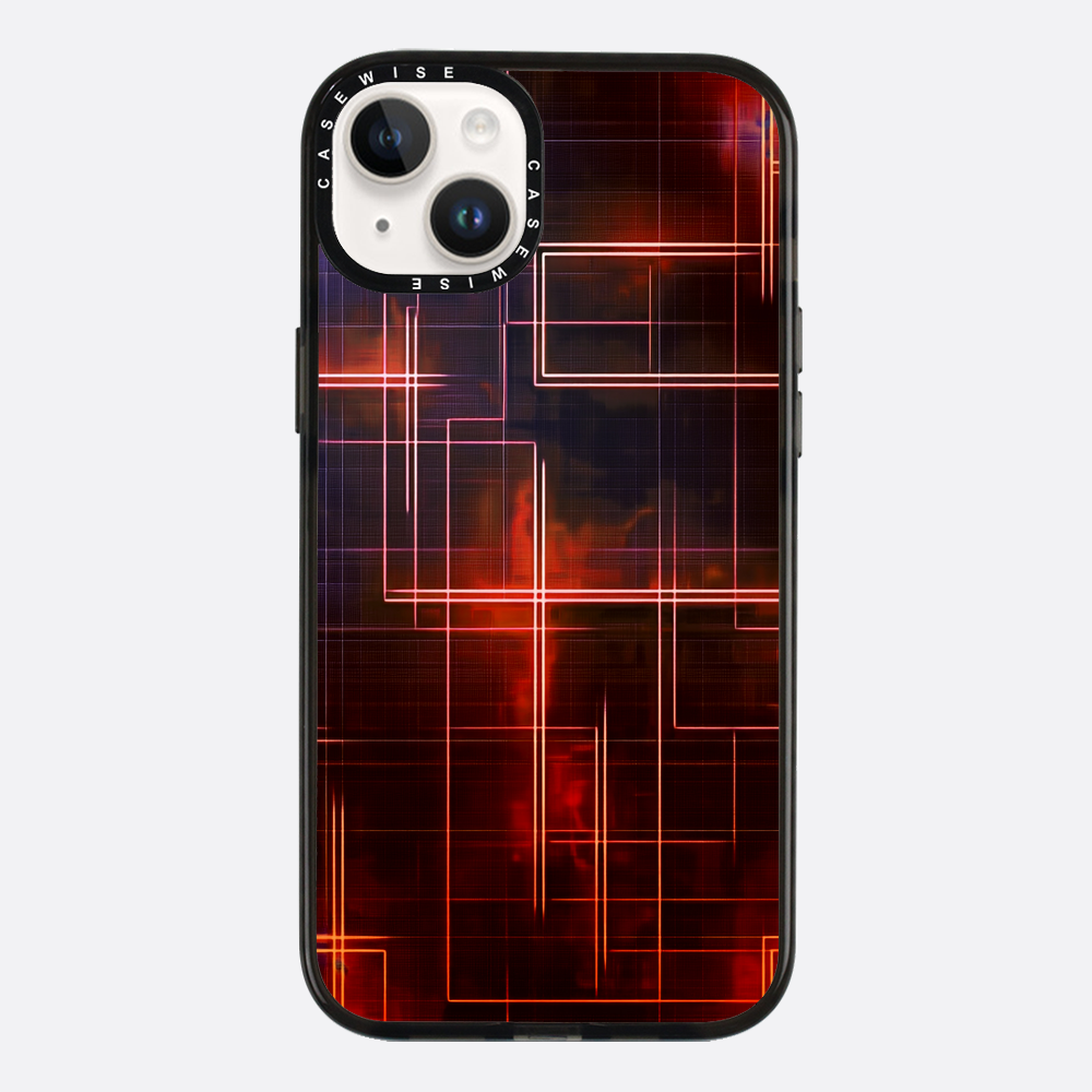Digitale Linien orange - Hülle