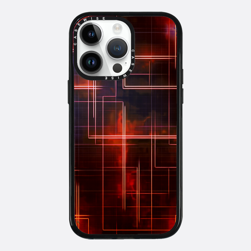 Digitale Linien orange - Hülle