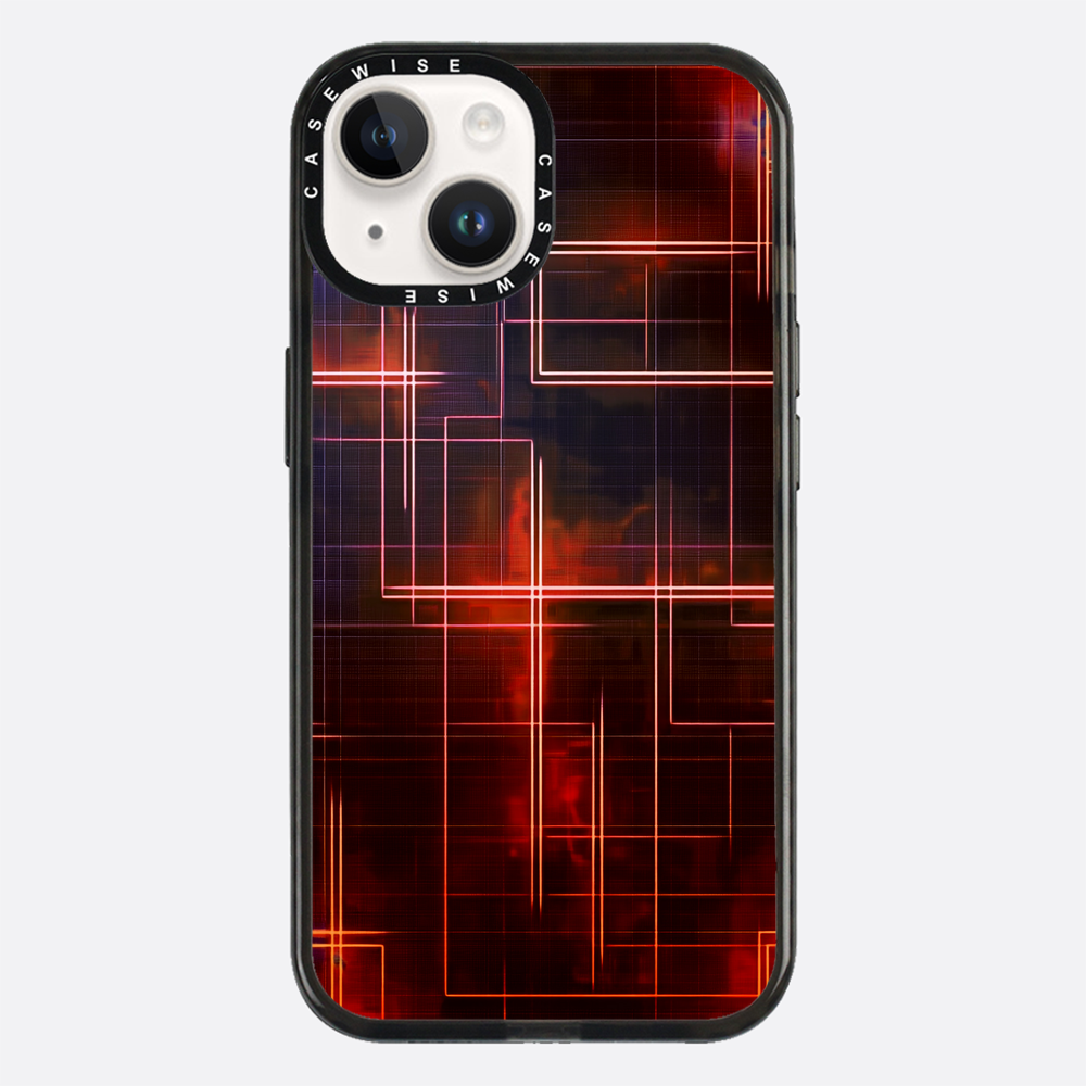 Digitale Linien orange - Hülle