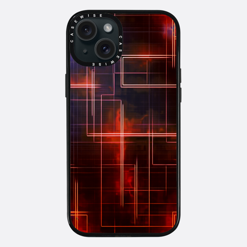 Digitale Linien orange - Hülle