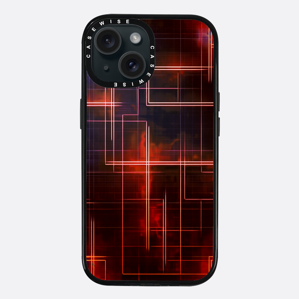 Digitale Linien orange - Hülle