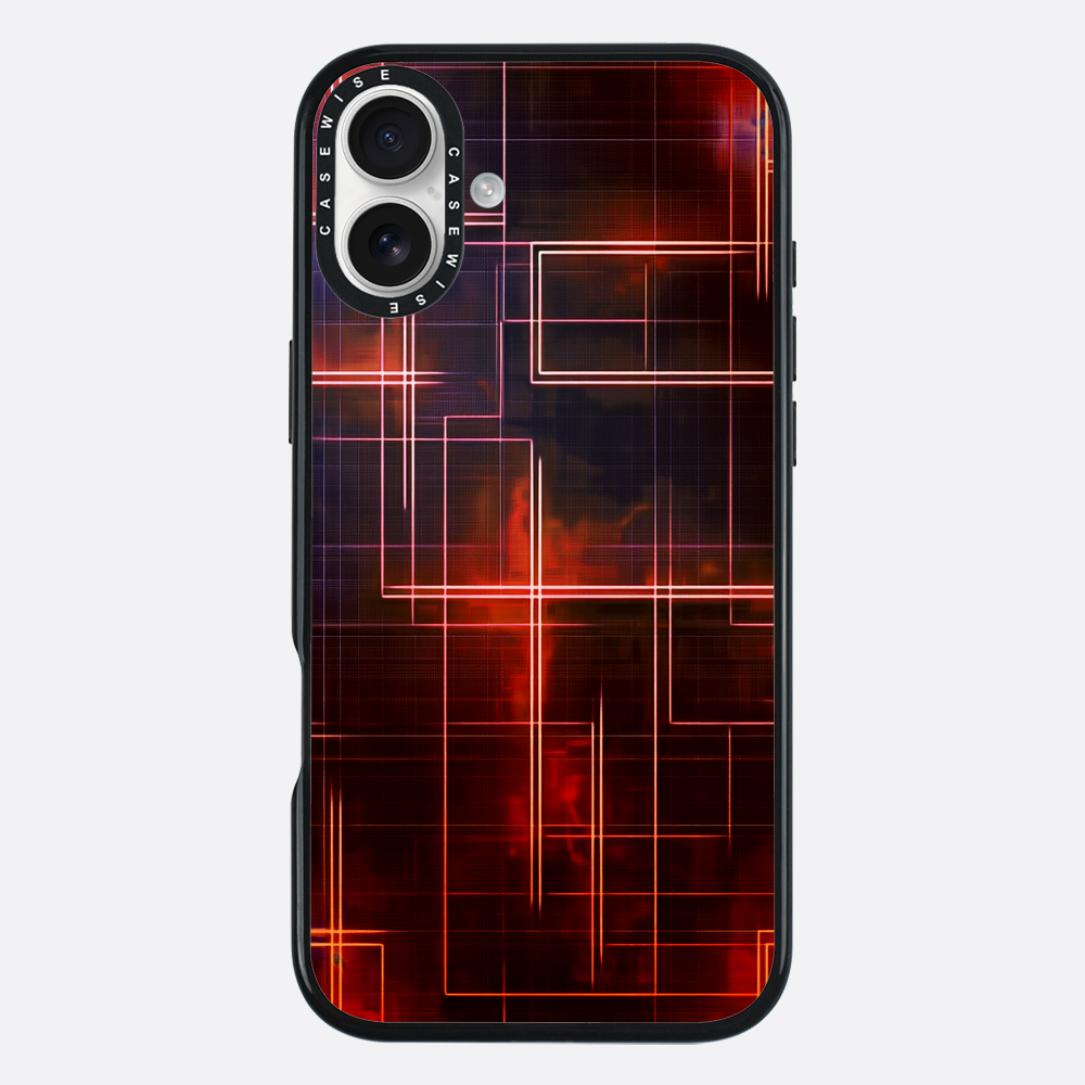Digitale Linien orange - Hülle