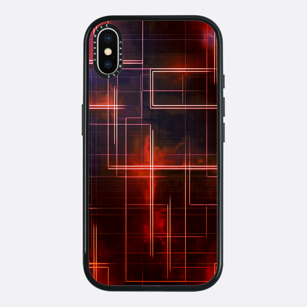 Digitale Linien orange - Hülle
